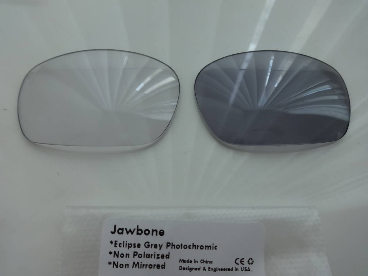 ★オークリー JAWBONE レーシングジャケット用 調光レンズ  ECLIPSE Grey Photochromic ジョーボーンの画像1