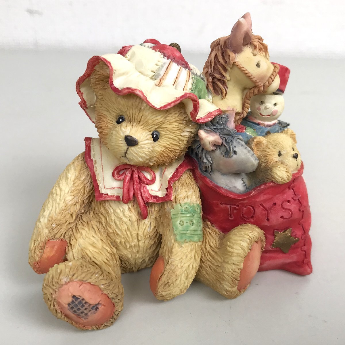 1203 Cherished Teddies 陶器製 テディベア 置物 5個セット フィギュア_画像9