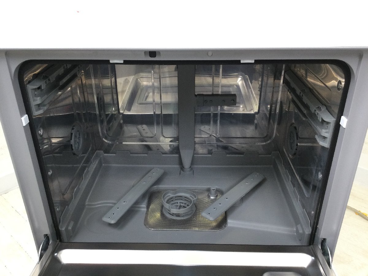 1203【ジャンク/通電のみOK】Siroca SS-MA351 電気食器洗い乾燥機 食器洗浄機 食洗器 2023年製 ホワイト/白_画像4
