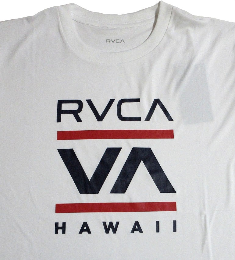 RVCA (ルーカ) ISLAND RADIO ラッシュガード XLサイズ ホワイト 白 トレーニング Tシャツ