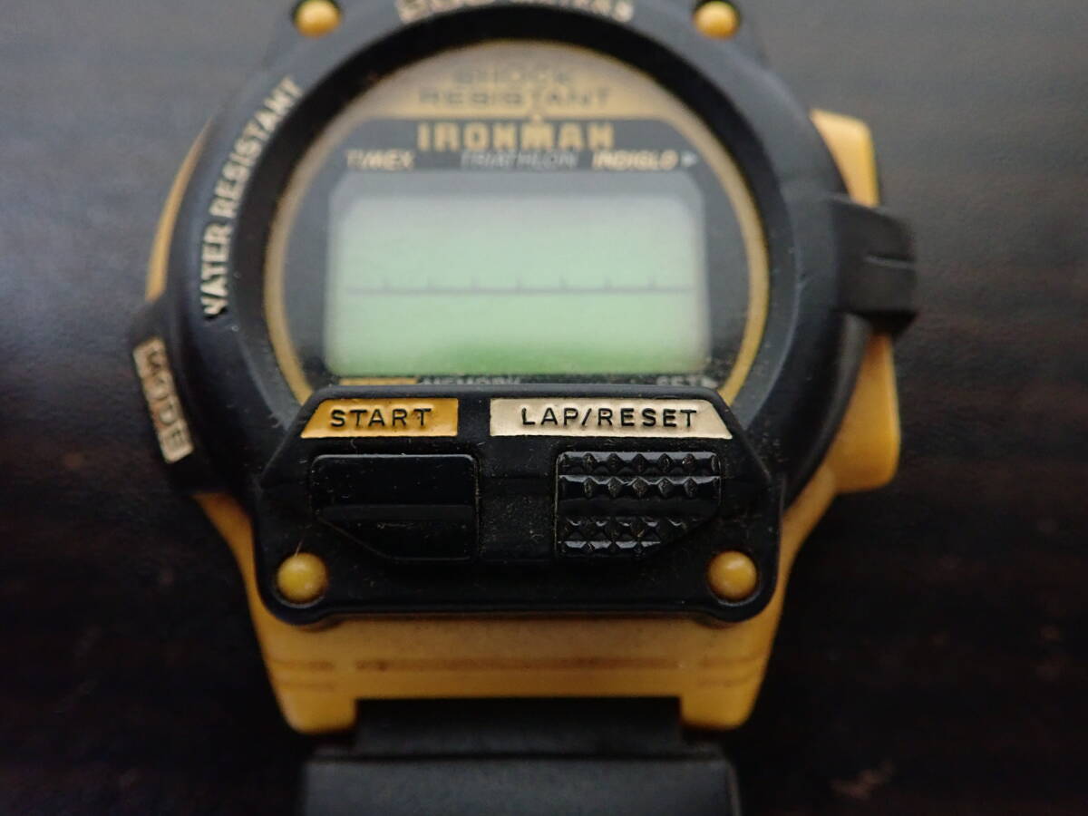 TIMEX タイメックス IRONMAN アイアンマン イエロー 腕時計 不動 ジャンク扱い 激安１円スタートの画像4