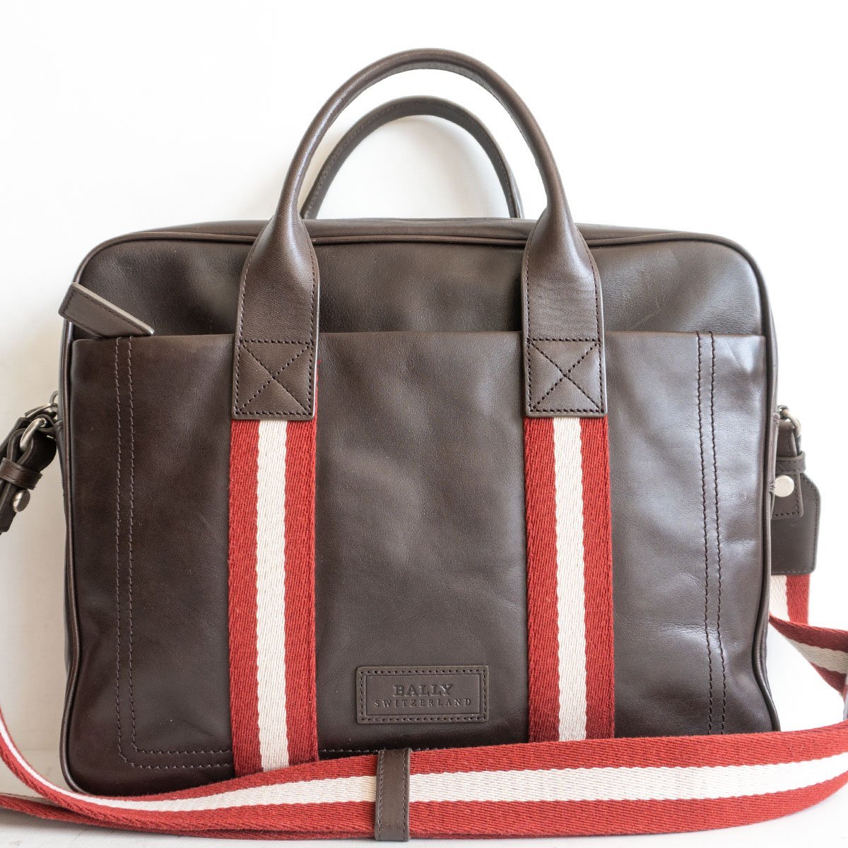 【美品】BALLY 【レザー 2WAY ブリーフケース】ブラウン ショルダーバッグ ビジネスバッグ バリー 2403171_画像1