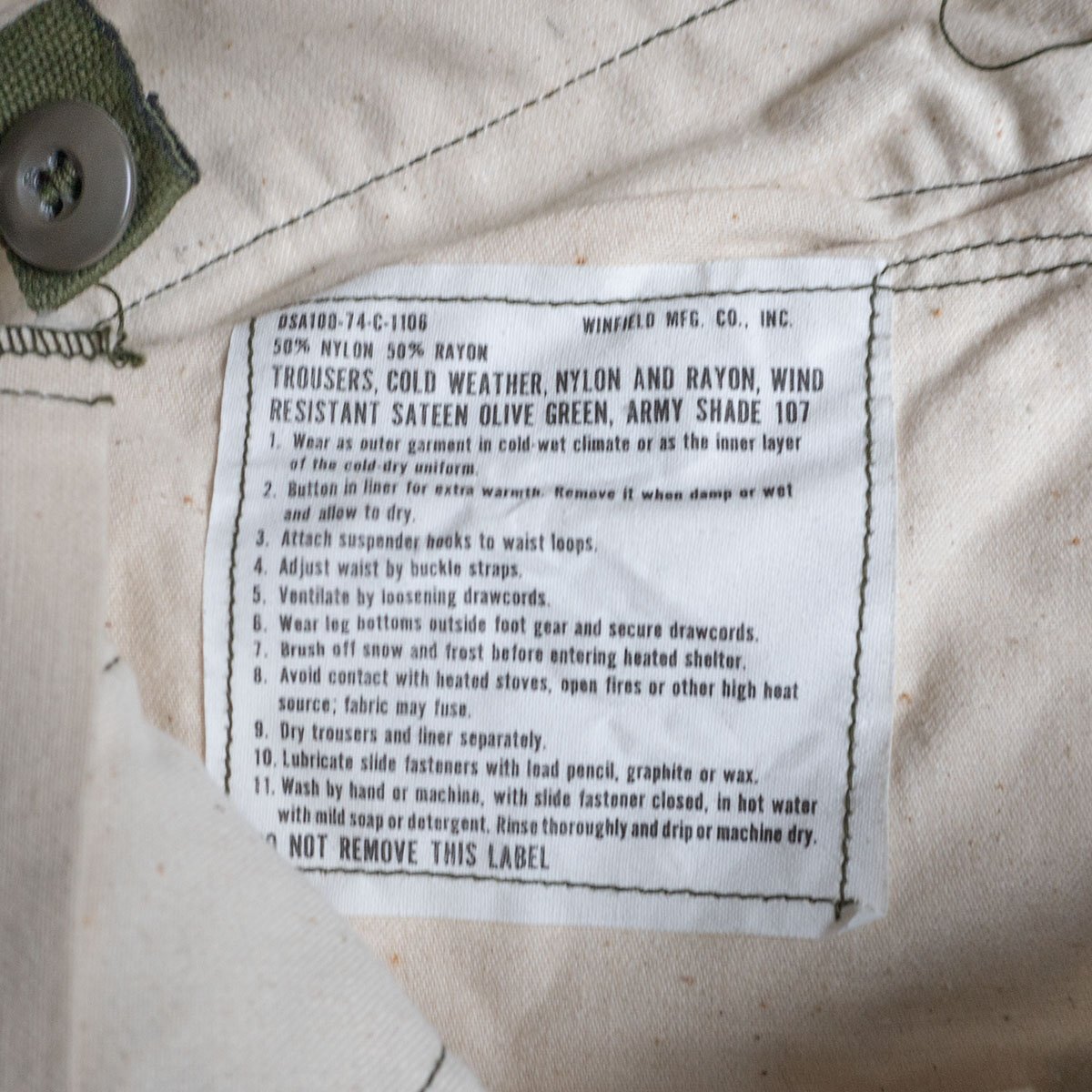 [ beautiful goods ]US ARMY[70S/M-65 field pants ] SMALL/REGULAR cargo pants Army old clothes 2403114