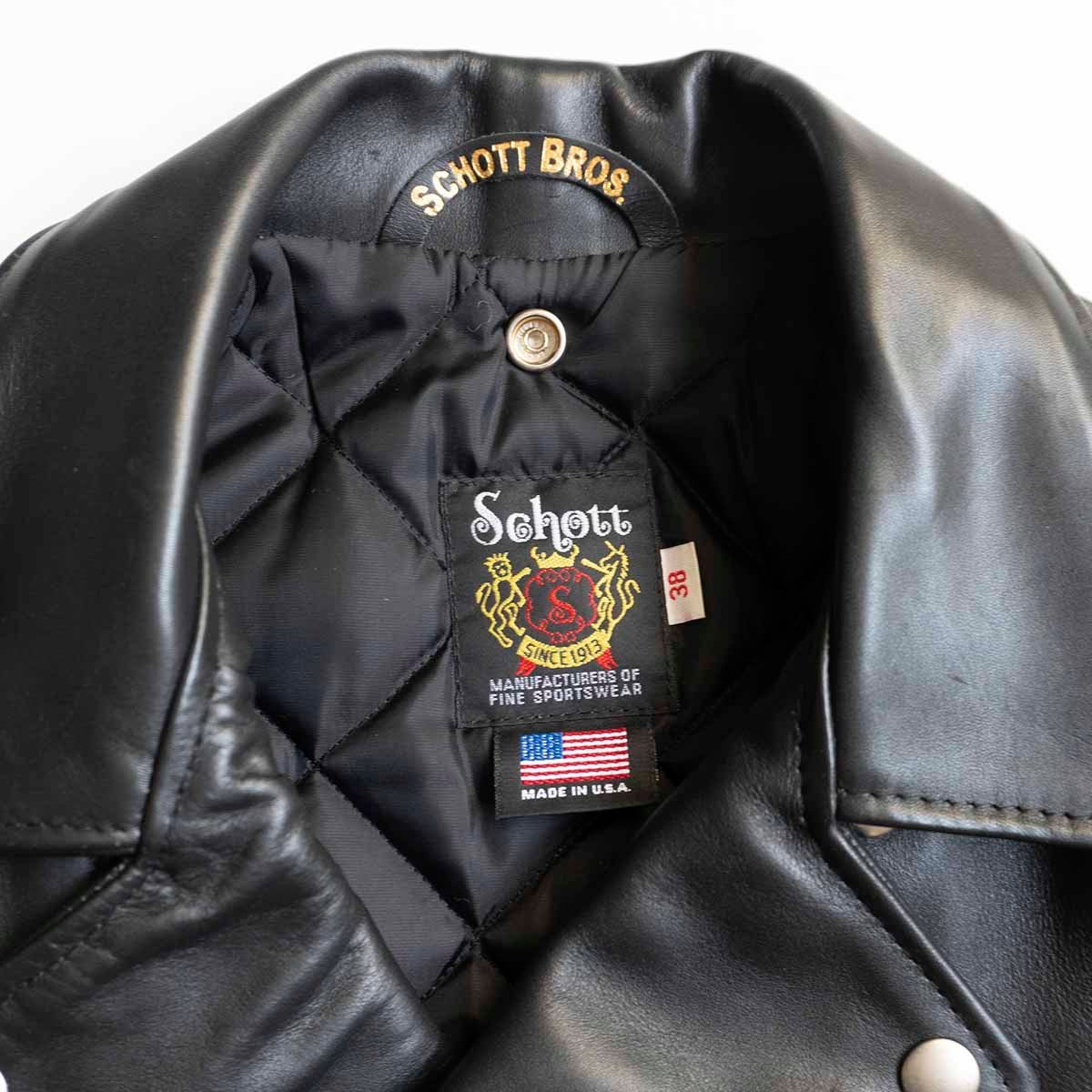 【美品】SCHOTT【613US/7007/ワンスター ダブル ライダース ジャケット】38 USA製 ショット 2402524_画像2