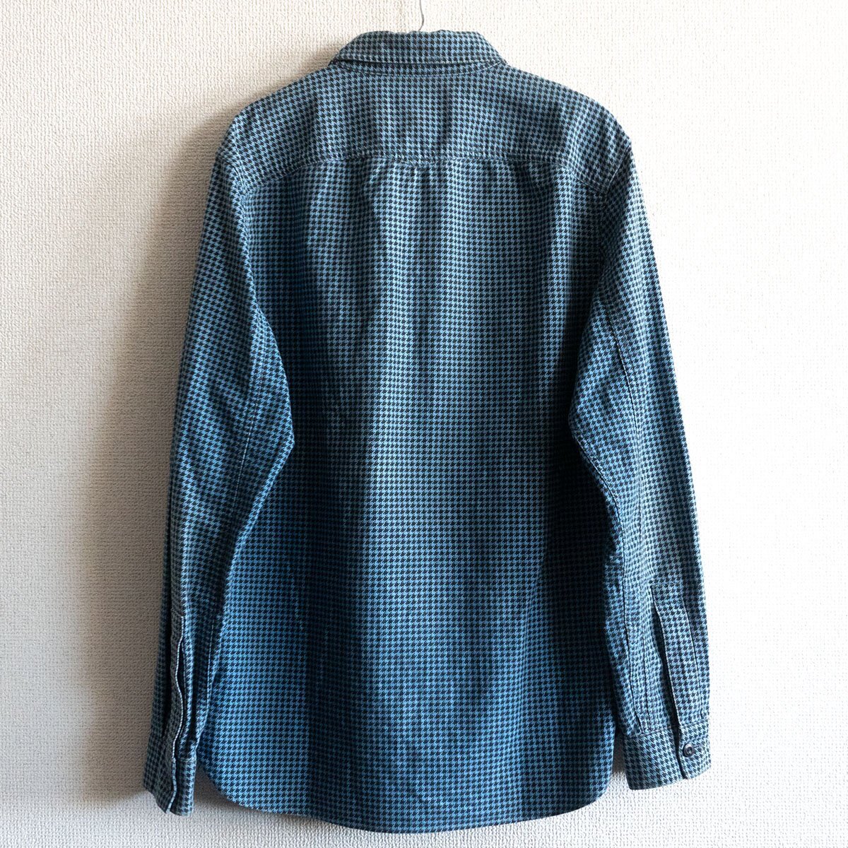 【美品】RRL 【INDIGO HOUNDTOOTH WORK SHIRTS】S 千鳥 インディゴ ワークシャツ 2403486_画像2