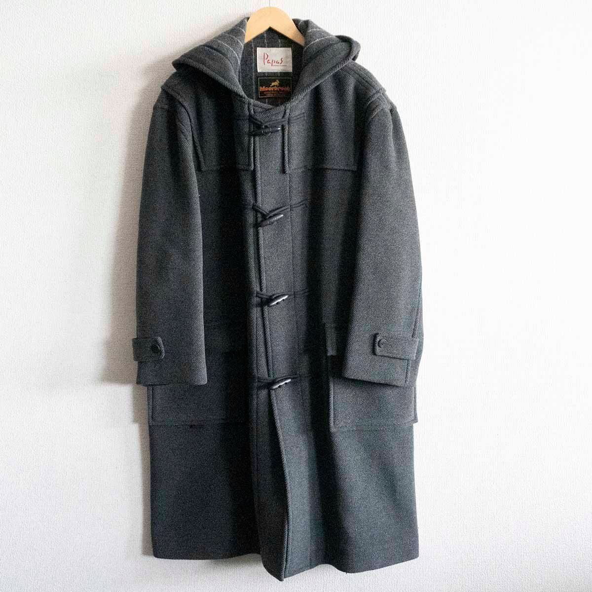 【最高級】PAPAS【Moorbrook Duffle Coat】M パパス ダッフル コート ウール イングランド製 ムーアブルック社 u2403108_画像1