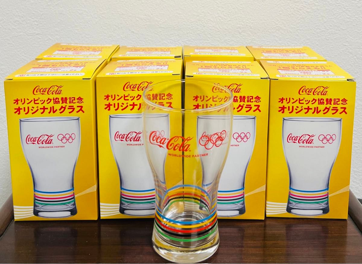 レトロ コカ コーラ オリンピック記念 オリジナルグラス　コップ8点