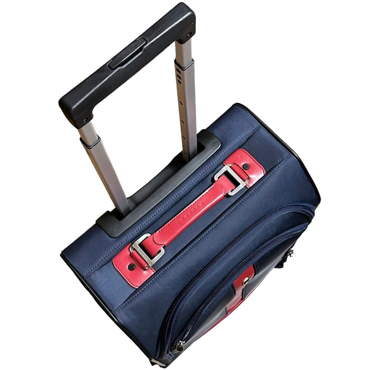 PROTECA プロテカ ソフトキャリーケース スーツケース 旅行バッグ ビジネス 出張 機内持ち込み可 四輪 ネイビー×レッド