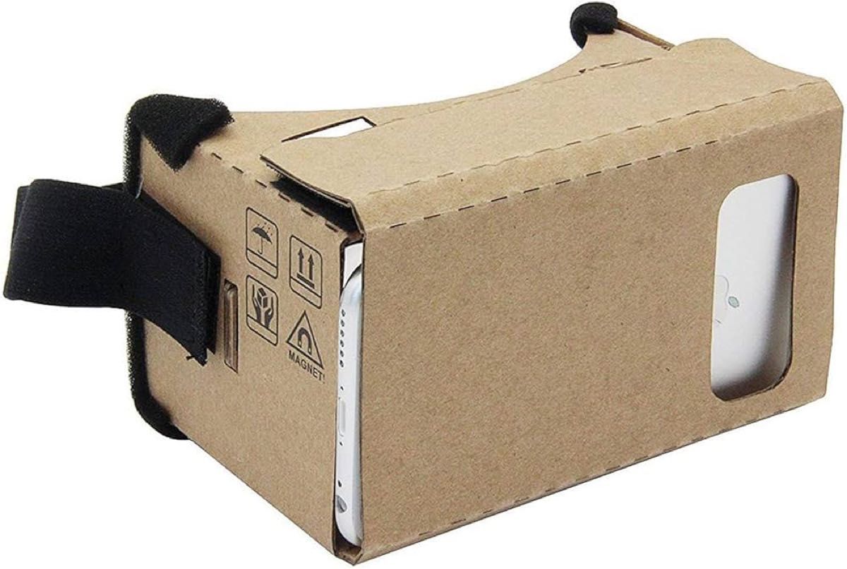 ★人気★Google Cardboard 2パック VRヘッドセット 3Dバーチャルリアリティメガネボックス クリア3D光学レンズ