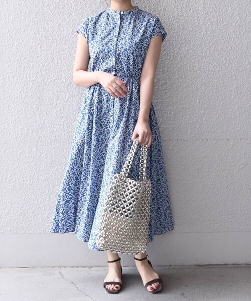 「SHIPS any」 シャツワンピース ONE SIZE ブルー WOMEN_画像1