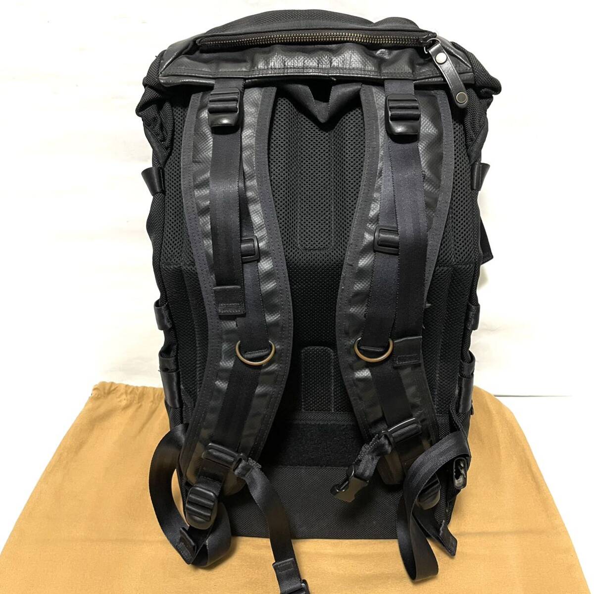 1円【激レア 大容量】ポーター PORTER HEAT ヒート RUCKSACK リュック バックパック ビジネス メンズ 吉田カバン ブラック ナイロンの画像3