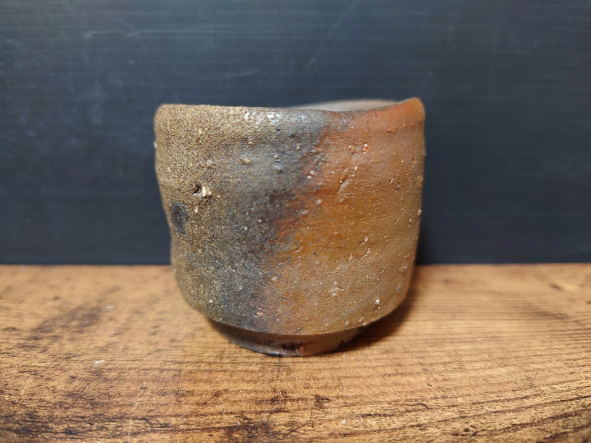 [ gold -ply ...] Bizen large sake cup jpy mountain kiln also box sake cup and bottle sake cup sake sake cup /. gold -ply element mountain /.. gold -ply ..