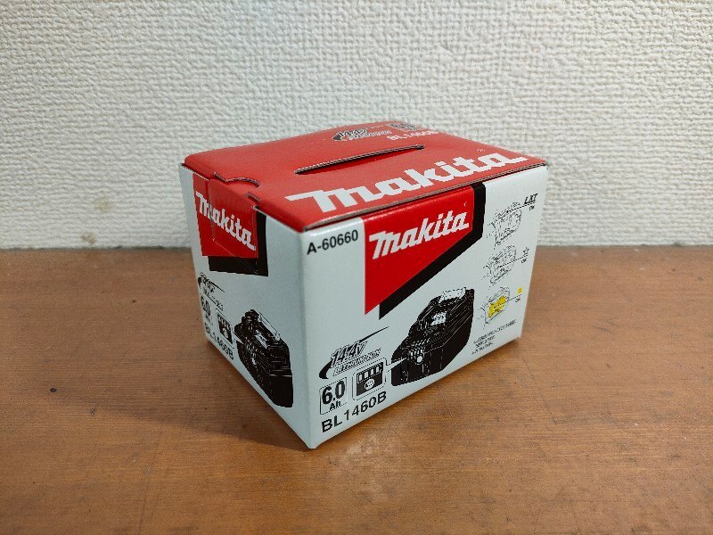 【送料無料】マキタ リチウムイオンバッテリー BL1460B 14.4V 6.0Ah ＊雪マーク付高速充電対応 未使用長期保管品です_画像1