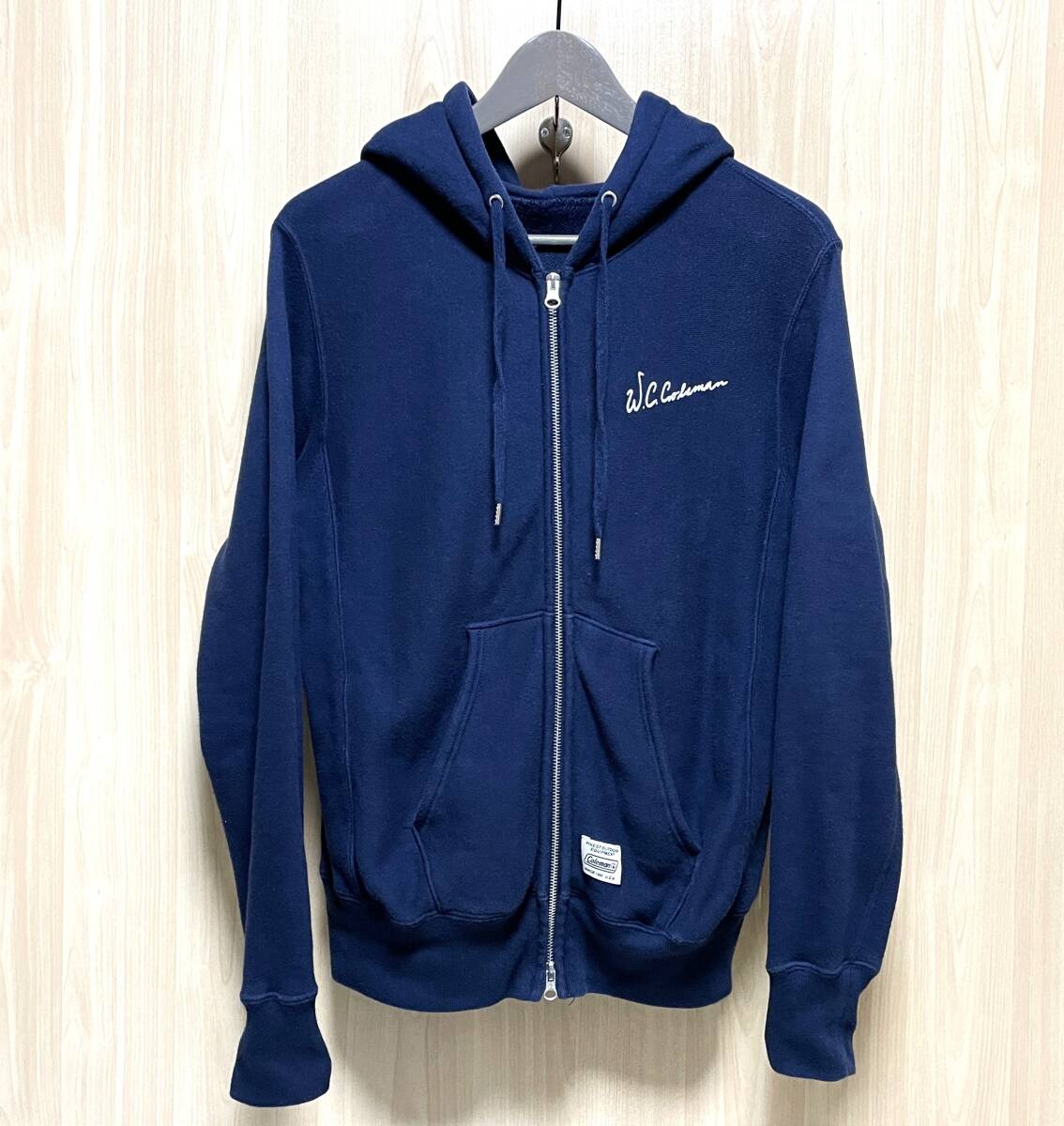 Coleman コールマン フルジップ スウェットパーカー ZIP-UP HOODIE コットン 裏パイル ダブルジップ アメリカ アウトドア キャンプ_画像1