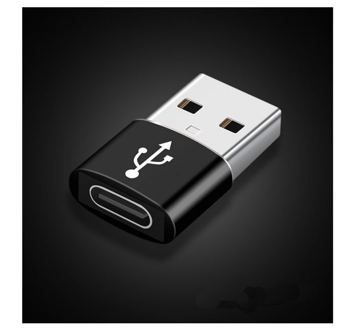 USB3.0 OTG 変換アダプター Type-C to Type-A usb 変換 ケーブル イヤホン 高速 データ転送 充電 USB充電 便利 超小型 超軽量 -ブラック_画像1