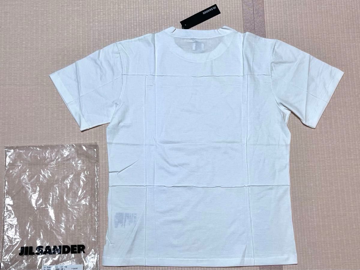 ヴィンテージ レア 未使用タグ付 JIL SANDER ジルサンダー 半袖 Tシャツ デザインあり ライン 切替え きれいめ 白