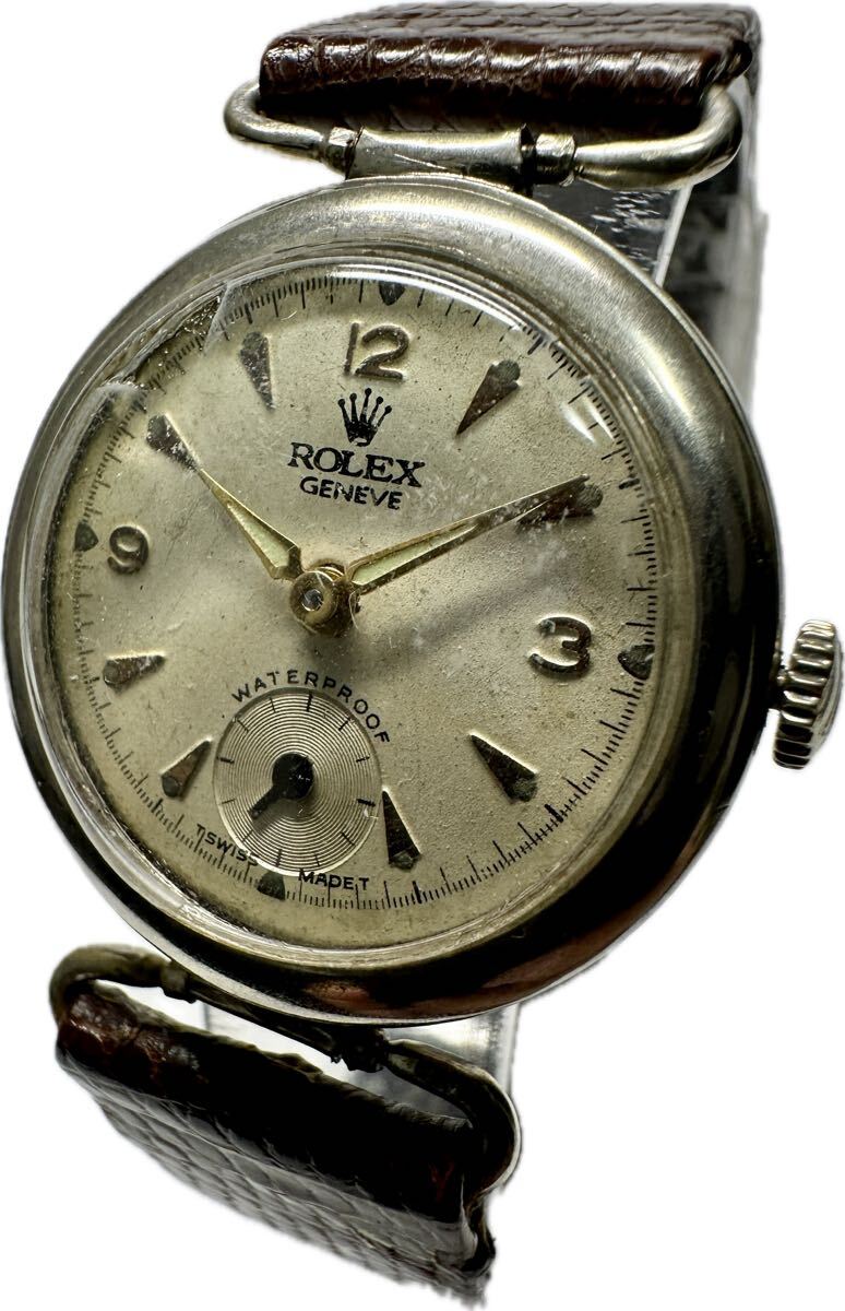 1 jpy ~ Y rare ROLEX Rolex k rust index smoseko lady's hand winding round antique Vintage clock 72216781