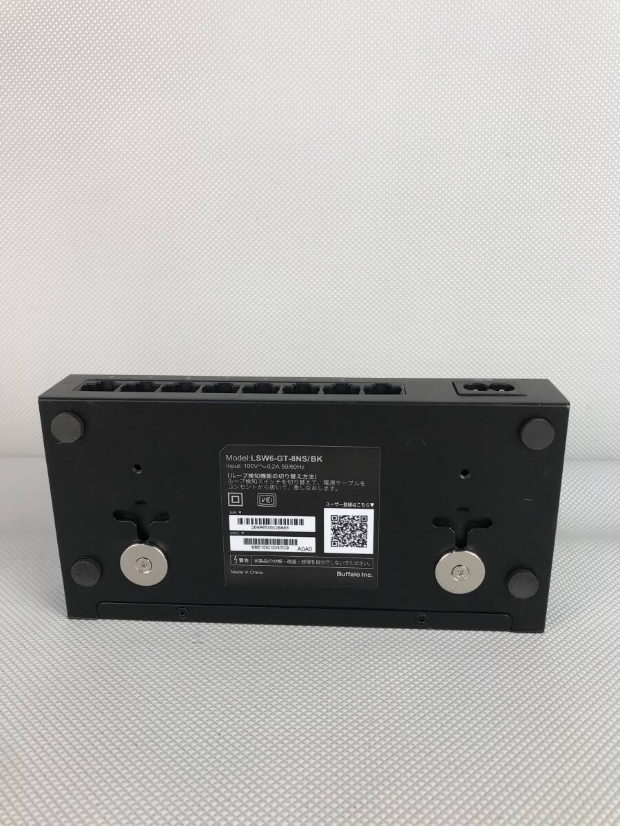 A10016○Buffalo バッファロー Giga Switch スイッチングハブ 8ポート LSW6-GT-8NS 通電OK 240308_画像5