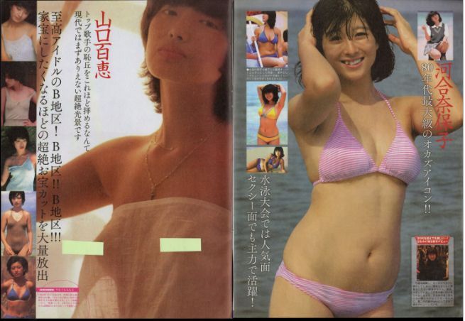 403 ★ 切り抜き ★ 河合奈保子 山口百恵 細川ふみえ 南野陽子 榊原郁恵 松田聖子原田知世斉藤由貴三原順子石田ひかりアグネスラム早見優7p_画像2