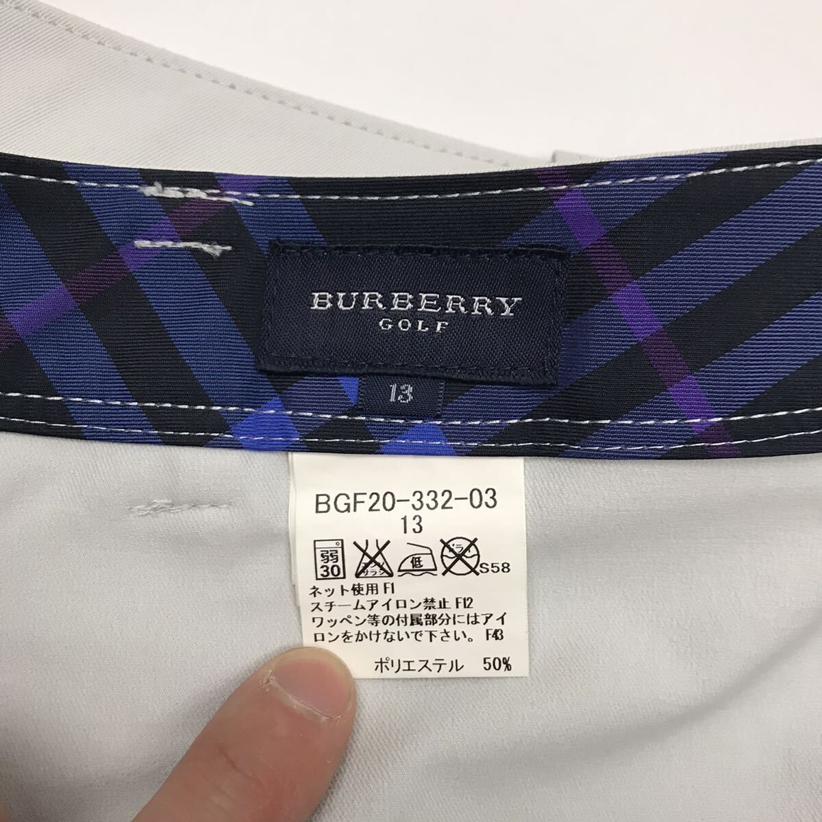 Burberry golf バーバリー　ゴルフ　ゴルフウェア ストレッチ アイボリー系　１３号　三陽商会_画像6