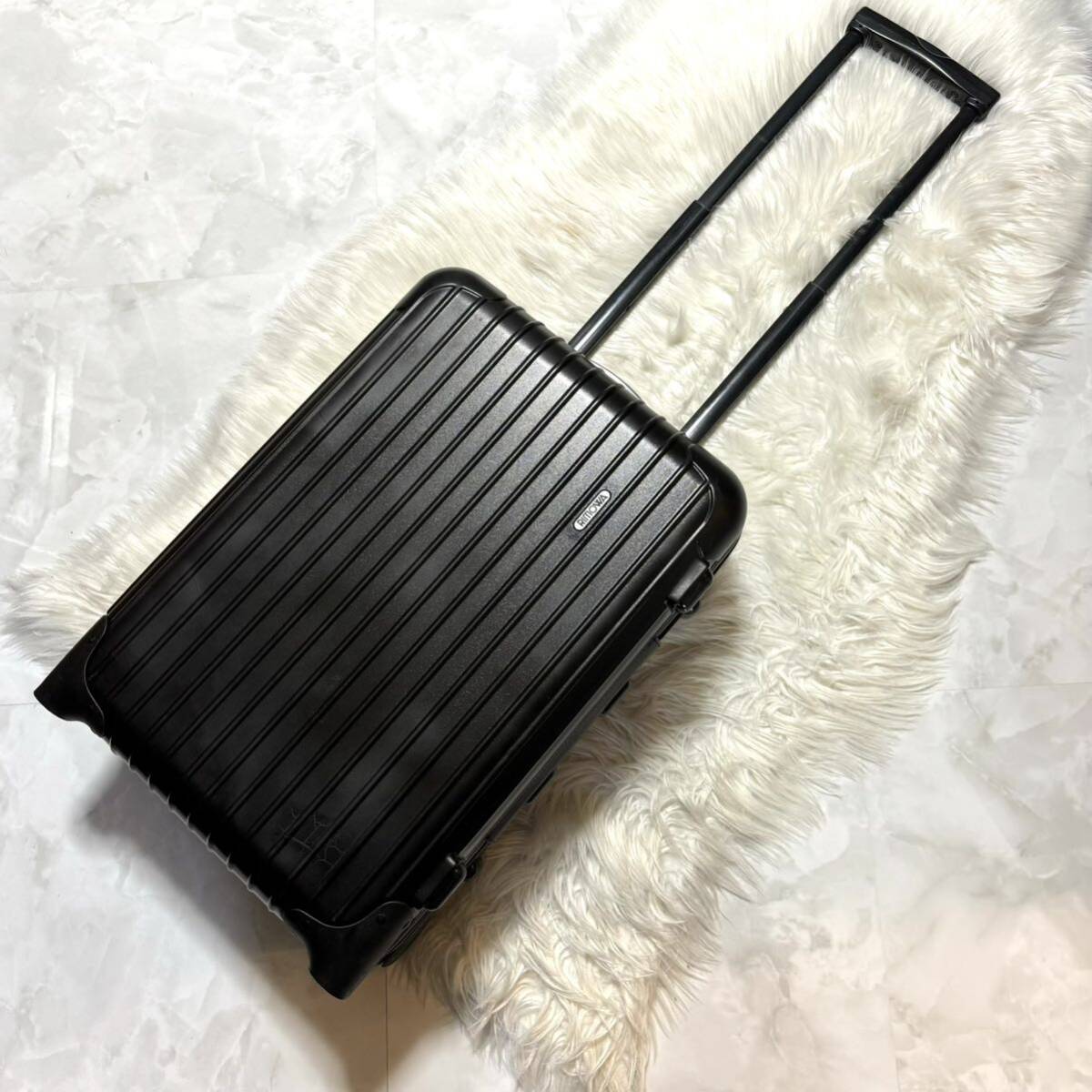  genuine article Rimowa salsa leather switch two wheel suit Carry case black machine inside bringing in size RIMOWA SALSA