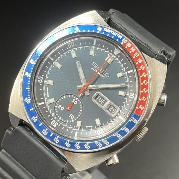 【希少】セイコー/SEIKO/スピードタイマー/6139-6005/41mm/自動巻/ペプシ赤青/メンズ腕時計/1990’s/アンティーク/海外限定/日本未発売レア_画像1