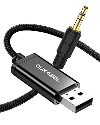 DuKabel 1.2M USB 3.5mm変換ケーブル ステレオオーディオ ケーブル Windows/Vista/XP、PS4、PS5、Linux、Chromebook、Windows Surface 3_画像1