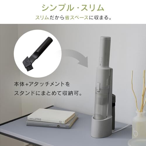 【Amazon.co.jp限定】アイリスオーヤマ 掃除機 コードレス ハンディ ハンディクリーナー 充電スタンド付き 吸引力強化 コンパクト 車用_画像5