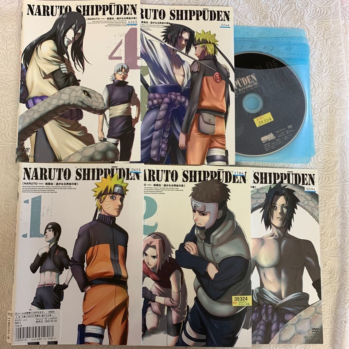 NARUTO ナルト 疾風伝 5作品　DVD　風影奪還の章/遥かなる再会の章/守護忍十二士の章/飛段・角都の章/三尾出現の章の章/