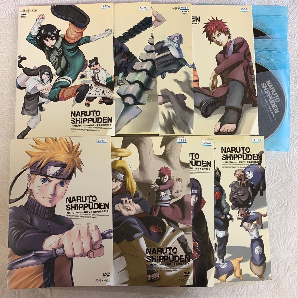 NARUTO ナルト 疾風伝 5作品　DVD　風影奪還の章/遥かなる再会の章/守護忍十二士の章/飛段・角都の章/三尾出現の章の章/