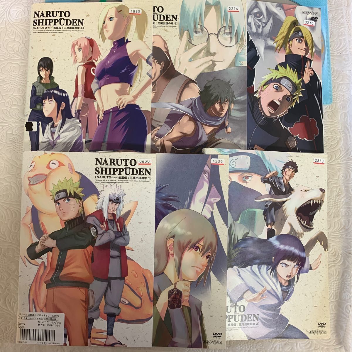 NARUTO ナルト 疾風伝 5作品　DVD　風影奪還の章/遥かなる再会の章/守護忍十二士の章/飛段・角都の章/三尾出現の章の章/