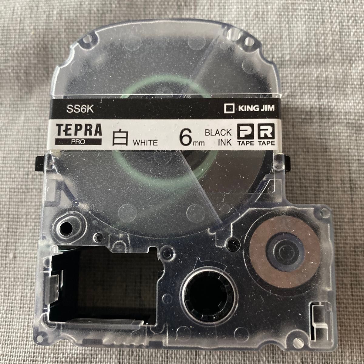 白 テープカートリッジ TEPRA PRO 6mm 使用1本&未使用1本