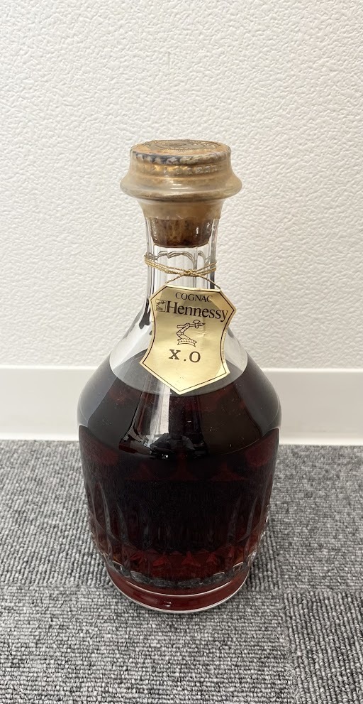 【JBI 4600】 1円〜 古酒 未開栓 HENNESSY XO ヘネシー カラフェ バカラクリスタル クリスタルボトル バカラ ブランデー 箱 替栓付 現状品_画像3