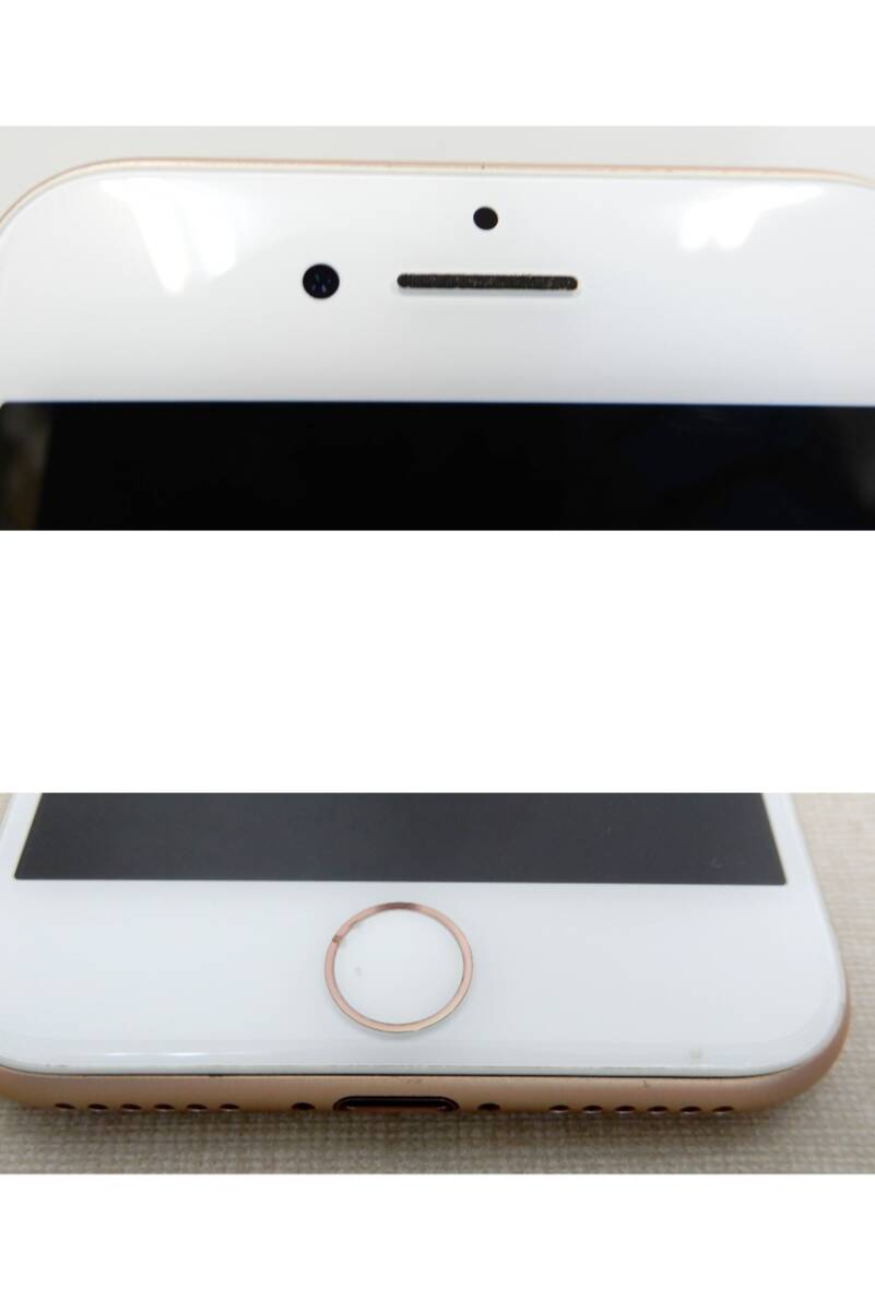 M769/現状品 iPhone8 ピンクゴールド 64GB IMEI:〇 MQ7A2J/A バッテリー最大容量100％/ スマートフォン 薄ピンク_画像5