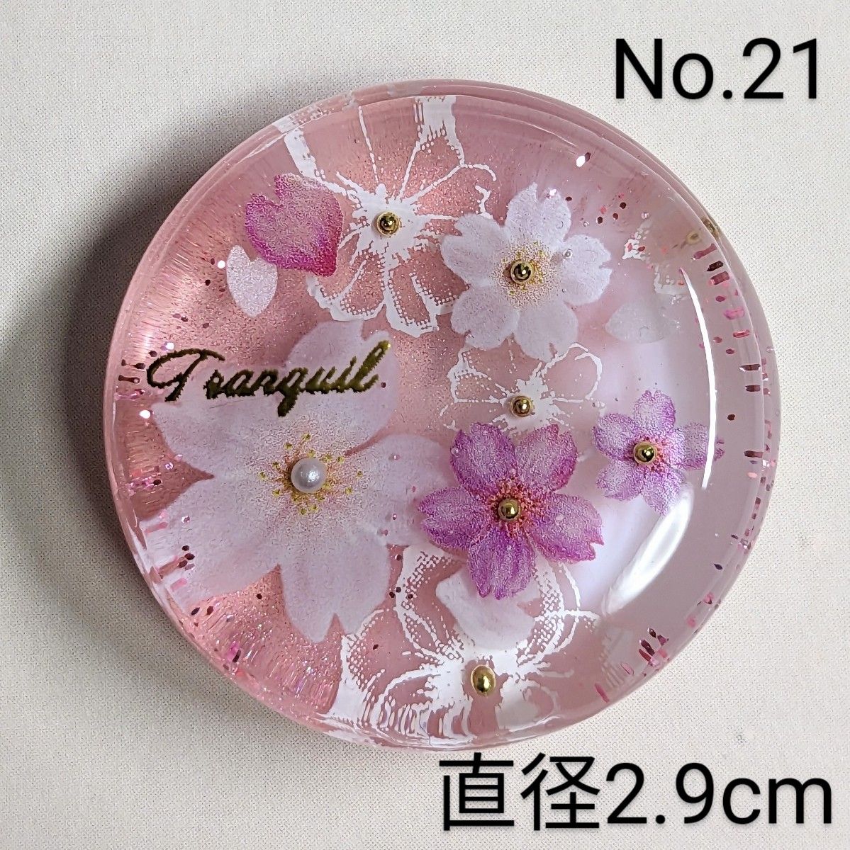 No.21　春　桜　レジン　ネックレス　キーホルダー　ヘアゴム