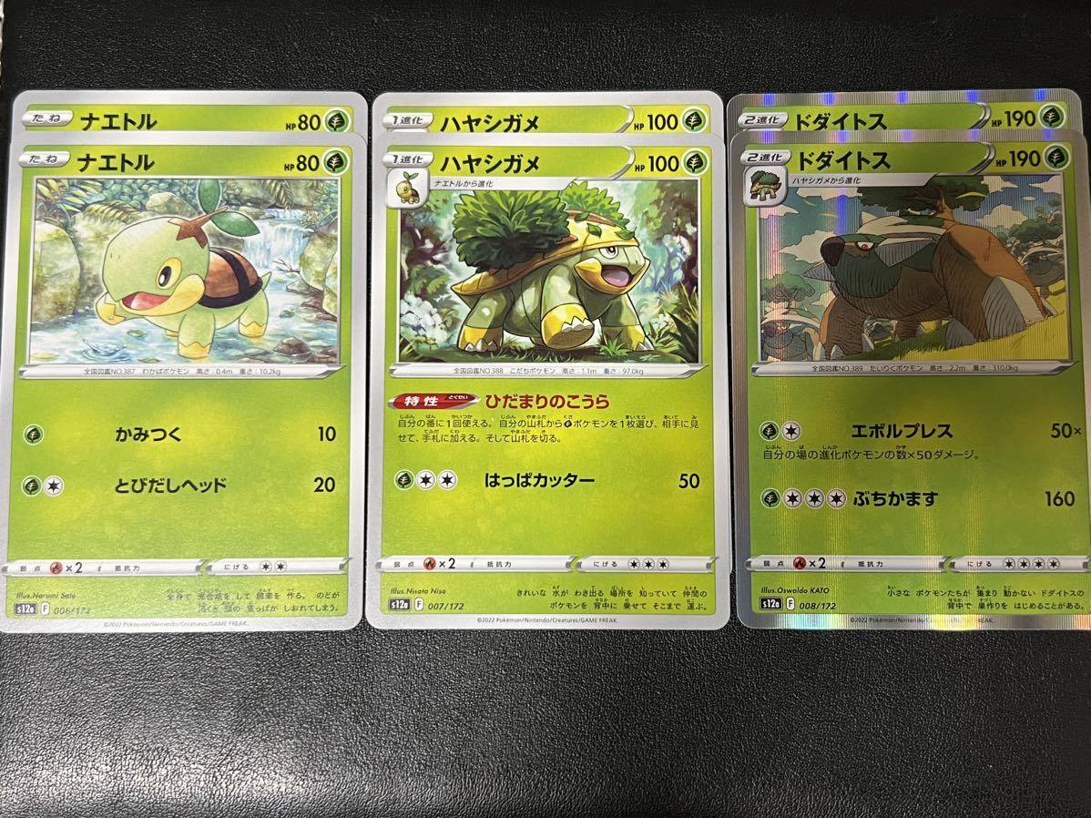 ◯【超美品6枚セット】ポケモンカードゲーム 006/172 007/172 008/172 s12a ナエトル,ハヤシガメ,R ドダイトス レア VSTARユニバースポケカ_画像1