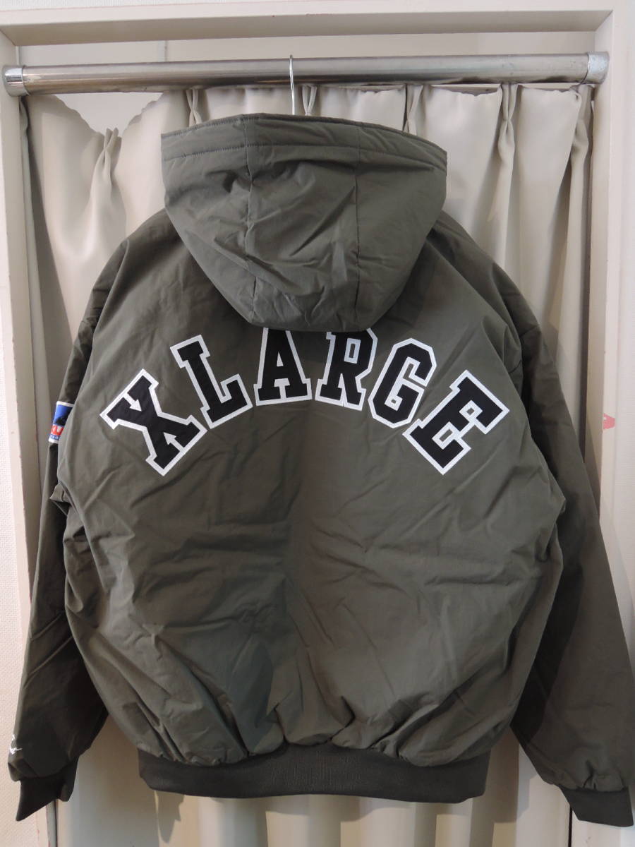 X-LARGE エクストララージ NYLON PUFFER JACKET オリーブ XL 2023冬 最新人気商品　値下げしました！_画像2