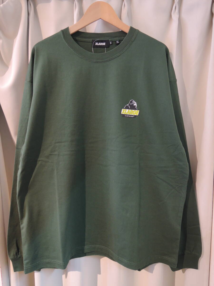 X-LARGE エクストララージ XLARGE SLANTED OG L/S TEE XLサイズ グリーン 2024 最新人気品 送料\230~　_画像1