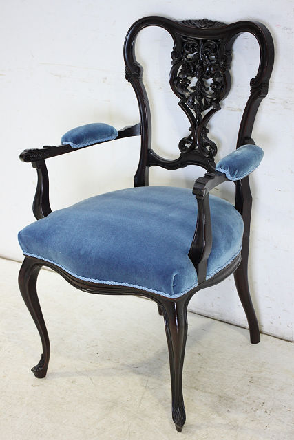 ac-2　1880年代イギリス製アンティーク ビクトリアン マホガニー アームチェア ダイニングチェア デスクチェア 椅子 いす イス ビンテージ_画像2