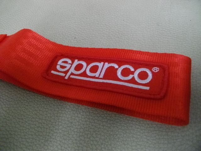 SPARCO Sparco with logo traction belt rope hook red doli car * mileage . etc. postage included 