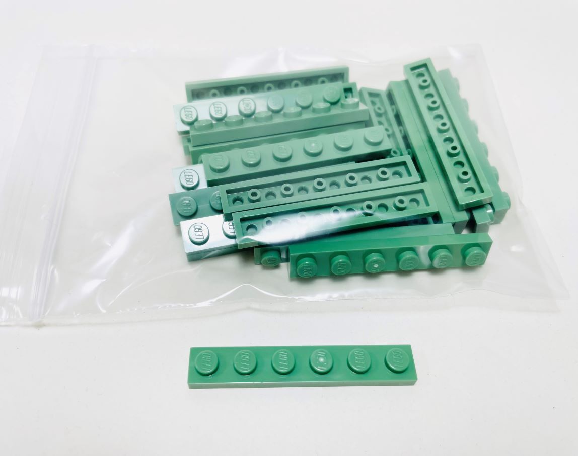 【新品未使用】レゴ　LEGO　プレート　1x6 サンドグリーン　24枚　１×６_画像1