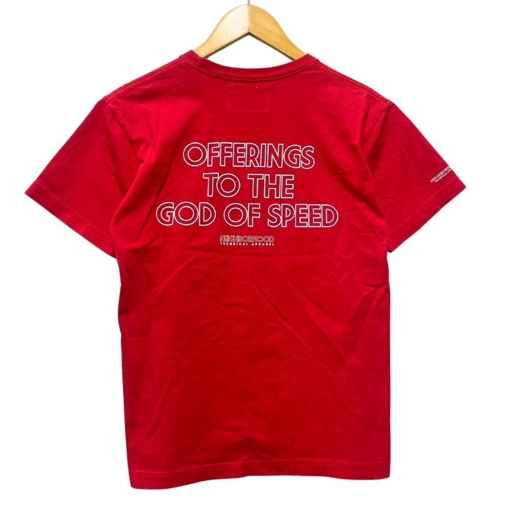 NEIGHBORHOOD ネイバーフッド ロゴプリント Tシャツ 半袖 赤 サイズ S 正規品 / B5032_画像3