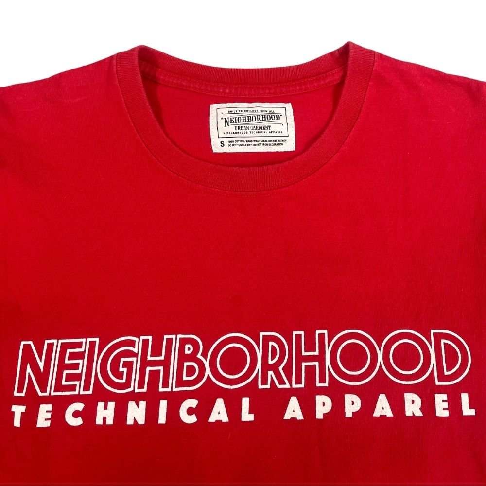 NEIGHBORHOOD ネイバーフッド ロゴプリント Tシャツ 半袖 赤 サイズ S 正規品 / B5032_画像6