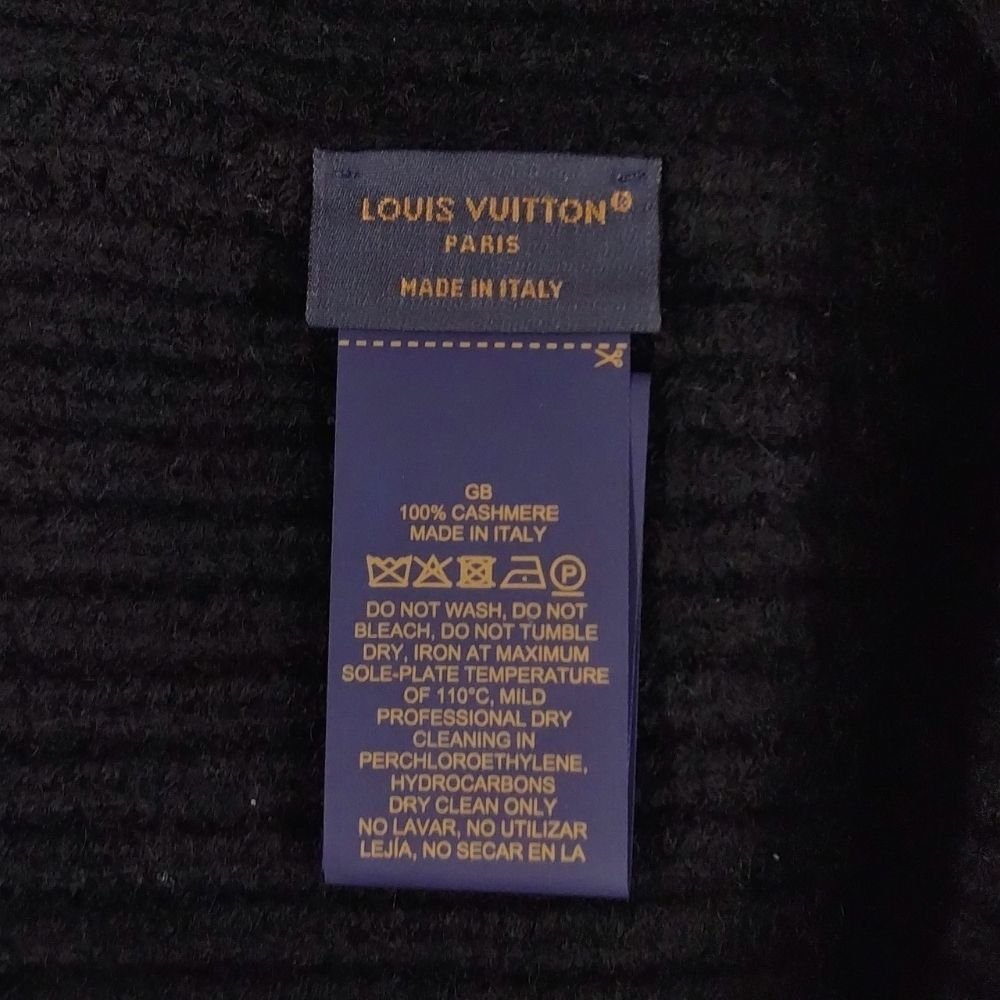 LOUIS VUITTON ルイ・ヴィトン MP3246 ビーニー LVアヘッド 1.1 カシミア100% ニットキャップ ブラック サイズフリー 正規品 / 33660_画像5