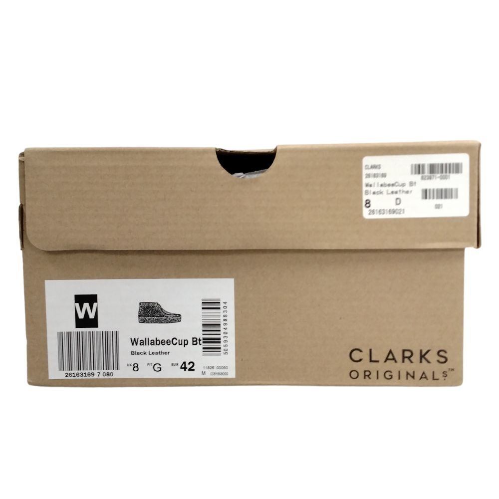 CLARKS クラークス Wallabee Cup Bt ワラビー カップ レザーブーツ シューズ ブラック US9＝26.5ｃｍ 正規品 / 33755_画像9