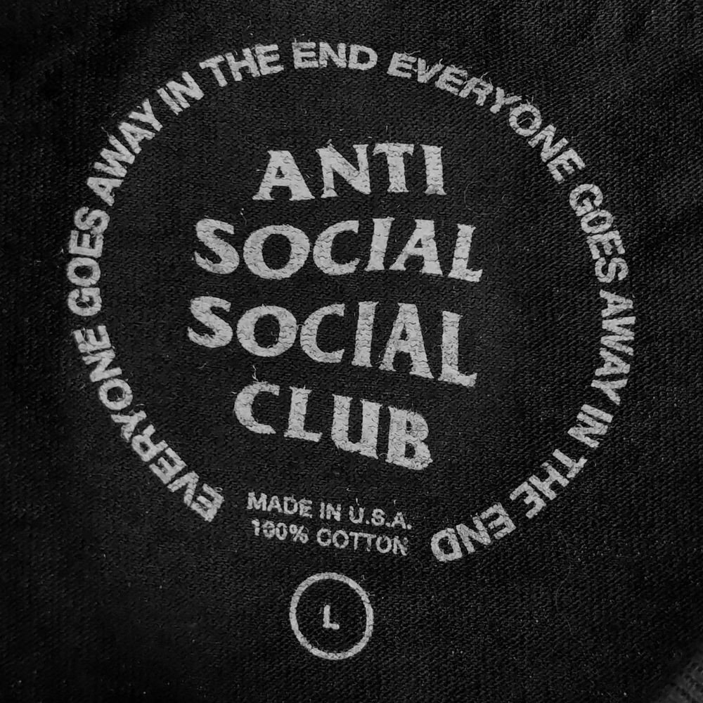 FRAGMENT DESIGN フラグメントデザイン ×ASSC ANTI SOCIAL SOCIAL CLUB Tシャツ 半袖 ブラック サイズ L 正規品 / B5079_画像6
