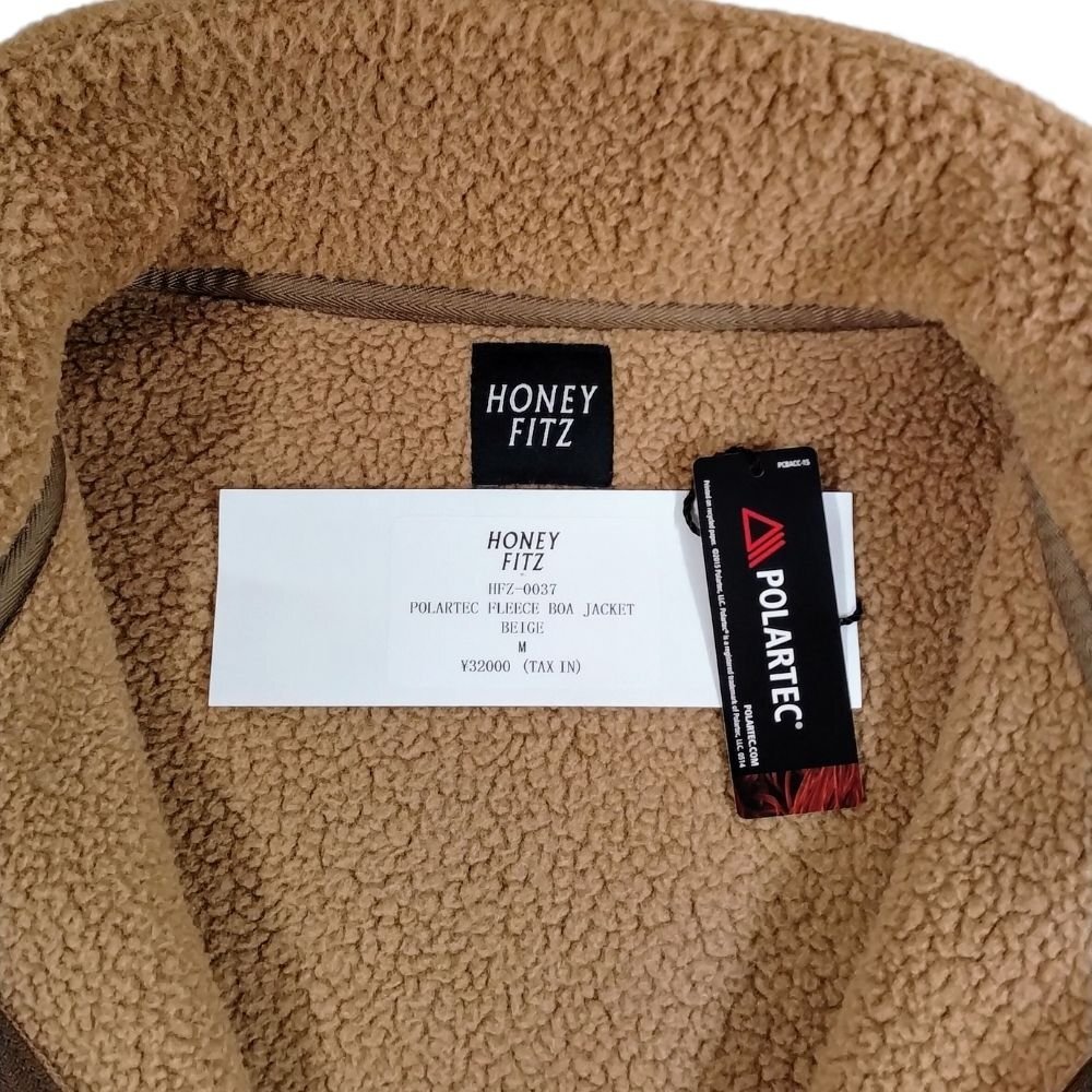 HONEY FITZ ハニーフィッツ POLARTEC FLEECE BOA JACKET ポーラーテック フリース ボアジャケット ベージュ サイズM 正規品 / 33869_画像5