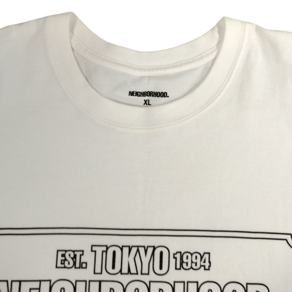 NEIGHBORHOOD ネイバーフッド ロゴ 半袖Ｔシャツ 白 サイズ XL 正規品 / B5110_画像4