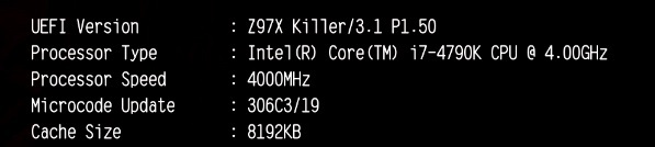 [中古] ASRock Fatal1ty Z97X KILLER/3.1 + INTEL Core i7-4790k 4.00GHz_画像4