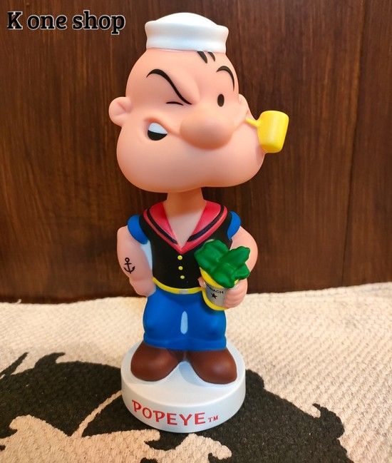 ポパイ【FUNKO POPEYE BOBBLE HEAD】ファンコ ボビングヘッド アメリカン雑貨 トイ ソフビ　 首振り